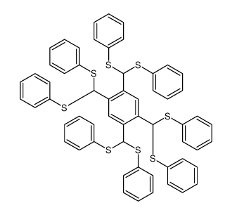 1,2,4,5-tetrakis[bis(phenylsulfanyl)methyl]benzene结构式