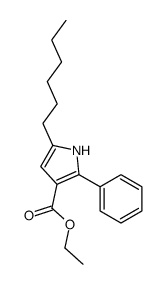 ethyl 5-hexyl-2-phenyl-1H-pyrrole-3-carboxylate Structure