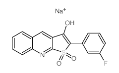 2-(3-Fluorophenyl)thieno(2,3-b)quinolin-3-ol 1,1-dioxide结构式