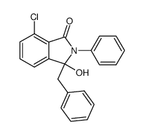 3-benzyl-7-chloro-3-hydroxy-2-phenyl-2,3-dihydro-isoindol-1-one Structure