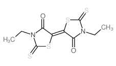 4-Thiazolidinone,3-ethyl-5-(3-ethyl-4-oxo-2-thioxo-5-thiazolidinylidene)-2-thioxo- (9CI) Structure