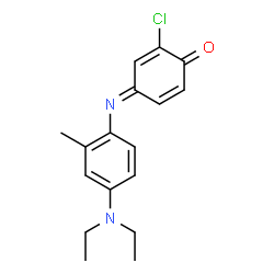 2-chloro-4-[[4-(diethylamino)-2-methylphenyl]imino]cyclohexa-2,5-dien-1-one structure