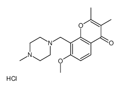 7-methoxy-2,3-dimethyl-8-[(4-methylpiperazin-4-ium-1-yl)methyl]chromen-4-one,chloride Structure