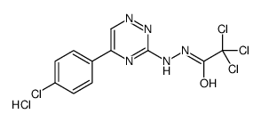 [5-(4-chlorophenyl)-1,2,4-triazin-3-yl]-[(2,2,2-trichloroacetyl)amino]azanium,chloride结构式