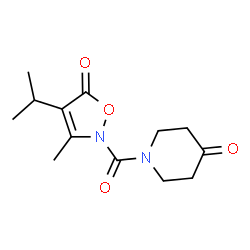 4-Piperidinone,1-[[3-methyl-4-(1-methylethyl)-5-oxo-2(5H)-isoxazolyl]carbonyl]-结构式