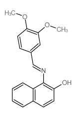 2-Naphthalenol,1-[[(3,4-dimethoxyphenyl)methylene]amino]-结构式