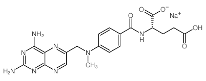 Sodium (S)-4-carboxy-2-(4-(((2,4-diaminopteridin-6-yl)methyl)(methyl)amino)benzamido)butanoate结构式