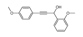 1-(2-methoxyphenyl)-3-(4-methoxyphenyl)prop-2-yn-1-ol结构式