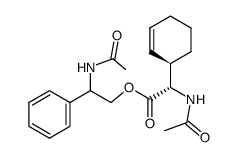 2-acetamido-2-phenylethyl (2S)-2-acetamido-2-((R)-cyclohex-2-en-1-yl)acetate结构式