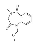 1-(methoxymethyl)-3,4-dihydro-4-methyl-1H-1,4-benzodiazepine-2,5-dione结构式