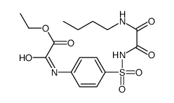 Acetic acid, ((4-((((butylamino)oxoacetyl)amino)sulfonyl)phenyl)amino) oxo-, ethyl ester Structure