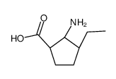 (1R,2S,3R)-2-amino-3-ethylcyclopentane-1-carboxylic acid结构式