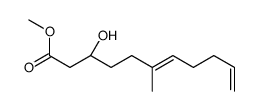 methyl (3R)-3-hydroxy-6-methylundeca-6,10-dienoate结构式