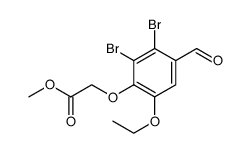 Acetic acid, 2-(2,3-dibromo-6-ethoxy-4-formylphenoxy)-, methyl ester结构式