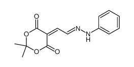 5-(1,2-diaza-1-phenylbutadien-4-ylidene)-2,2-dimethyl-1,3-dioxan-4,6-dione结构式