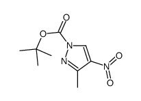 3-Methyl-4-nitro-pyrazole-1-carboxylic acid tert-butyl ester结构式