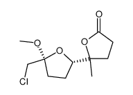 cis-2-(5-chloromethyl-5-methoxytetrahydrofuran-2-yl)-2-methyl-5-oxotetrahydrofuran结构式