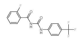 2-fluoro-N-[[4-(trifluoromethyl)phenyl]carbamoyl]benzamide结构式