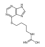 4-(7H-purin-6-ylsulfanyl)butylurea Structure