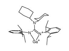 [Ga((C6H3Pr(i)2-2,6)NC(NCy2)N(C6H3Pr(i)2-2,6))] Structure