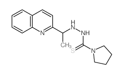 N-(1-quinolin-2-ylethyl)pyrrolidine-1-carbothiohydrazide结构式