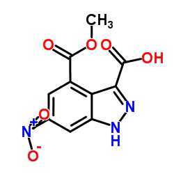 4-METHOXYCARBONYL-6-NITRO-3-(1H)INDAZOLE CARBOXYLIC ACID structure