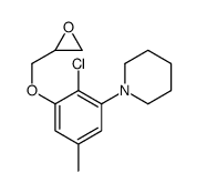 1-[2-chloro-5-methyl-3-(oxiran-2-ylmethoxy)phenyl]piperidine Structure