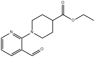 ethyl 1-(3-formyl-2-pyridinyl)-4-piperidinecarboxylate Structure