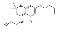 4-(2-hydroxyethylamino)-2,2-dimethyl-7-pentyl-3H-thiochromen-5-one Structure