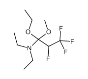 N,N-diethyl-4-methyl-2-(1,2,2,2-tetrafluoroethyl)-1,3-dioxolan-2-amine结构式