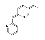 4-bromo-N-pyridin-2-ylhexa-2,4-dienamide结构式