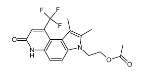 3-(2-Acetoxyethyl)-1,2-Dimethyl-9-trifluoromethyl-3,6-dihydro-pyrrolo[3,2-f]quinolin-7-one Structure