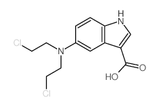 1H-Indole-3-carboxylicacid, 5-[bis(2-chloroethyl)amino]- structure