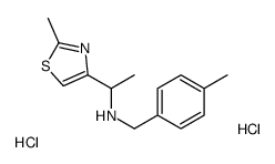 N-(4-Methylbenzyl)-1-(2-methyl-1,3-thiazol-4-yl)ethanamine dihydr ochloride结构式