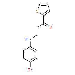 3-(4-bromoanilino)-1-(2-thienyl)-1-propanone结构式