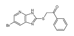 2-[(6-bromo-1H-imidazo[4,5-b]pyridin-2-yl)sulfanyl]-1-phenylethanone结构式