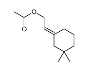 (E)-2-(3,3-dimethylcyclohexylidene)ethyl acetate structure