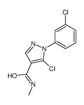 5-chloro-1-(3-chlorophenyl)-N-methylpyrazole-4-carboxamide结构式