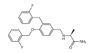 (S)-2-[3-(2-fluoro-benzyl)-4-(2-fluoro-benzyloxy)-benzylamino]propanamide Structure