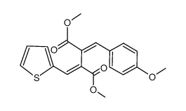 dimethyl (E,E)-2-<(4-methoxyphenyl)methylene>-3-(2-thienylmethylene)succinate结构式