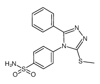 4-(3-methylthio-5-phenyl-4H-1,2,4-triazol-4-yl)benzenesulfonamide结构式