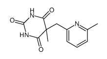 5-methyl-5-[(6-methylpyridin-2-yl)methyl]-1,3-diazinane-2,4,6-trione结构式