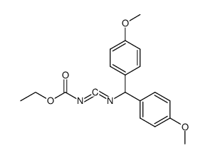 1-(4,4'-dimethoxybenzhydryl)-3-(ethoxycarbonyl)carbodiimide Structure