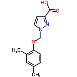 1-(2,4-DIMETHYL-PHENOXYMETHYL)-1 H-PYRAZOLE-3-CARBOXYLIC ACID structure