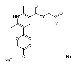 disodium,2-[5-(carboxylatomethoxycarbonyl)-2,6-dimethyl-1,4-dihydropyridine-3-carbonyl]oxyacetate结构式