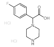 (4-Fluorophenyl)(piperazin-1-yl)acetic acid dihydrochloride结构式