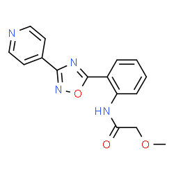 2-methoxy-N-{2-[3-(pyridin-4-yl)-1,2,4-oxadiazol-5-yl]phenyl}acetamide结构式