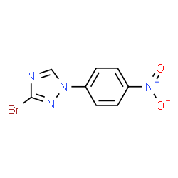 3-溴-1-(4-硝基苯)-1H-1,2,4-三唑结构式