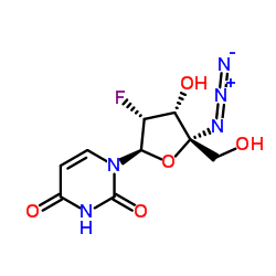 4'-azido-2'-deoxy-2'-fluorouridine Structure