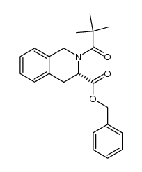 benzyl (3S)-1,2,3,4-tetrahydro-2-pivaloylisoquinoline-3-carboxylate结构式